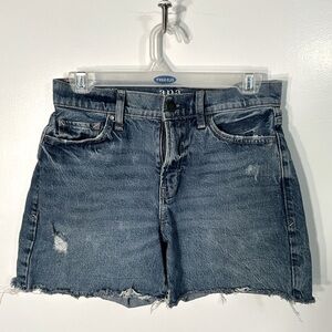 a.n.a. Denim High-Rise Boyfriend Shorts, size 2